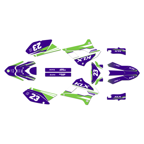 kawasaki klx250 graphics kit 2008-2020 viper series purple