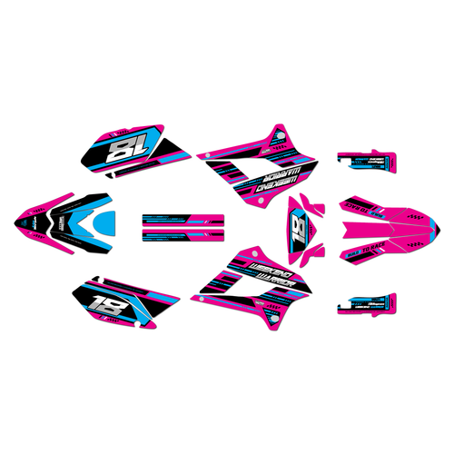 kawasaki klx250 graphics kit 2008-2020 warrior series magenta