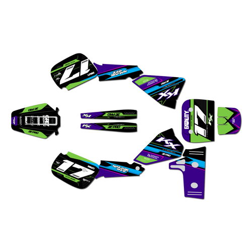 kawasaki kx60 graphics kit 1984-2004 axis series green