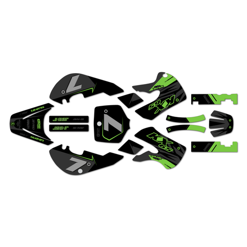 kawasaki kx65 graphics kit 1999-2026 bold series smoke