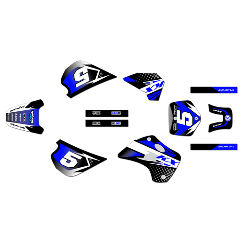 kawasaki kx80 graphics kit 1994-1997 turbo series blue