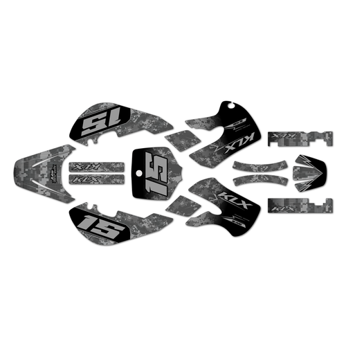 kawasaki kx65 graphics kit 1999-2026 cyberware series smoke