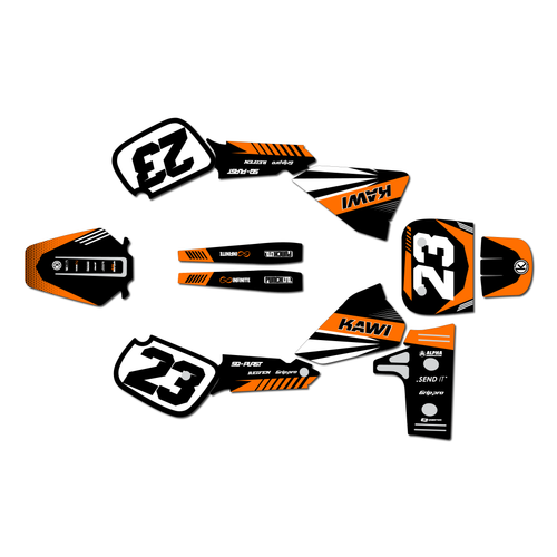 kawasaki kx60 graphics kit 1984-2004 fasthouse series orange