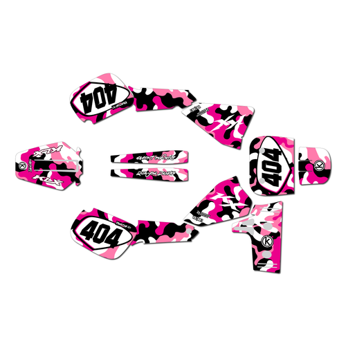 kawasaki kx60 graphics kit 1984-2004 invasion series pink