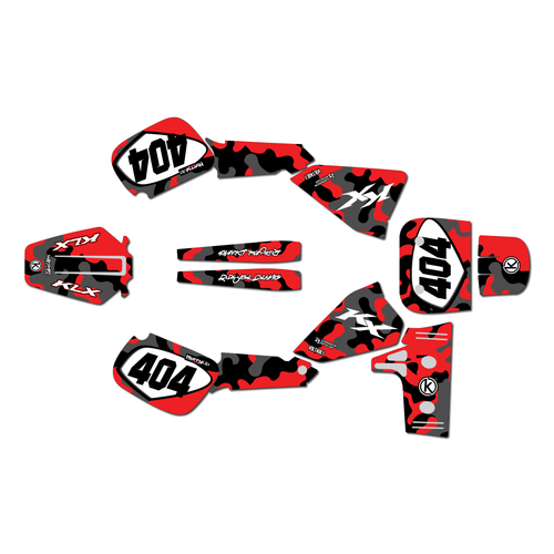 kawasaki kx60 graphics kit 1984-2004 invasion series red