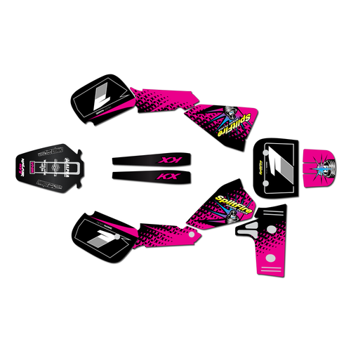 kawasaki kx60 graphics kit 1984-2004 lancaster series magenta