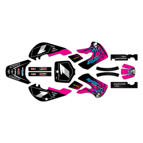kawasaki kx65 graphics kit 1999-2026 lancaster series magenta