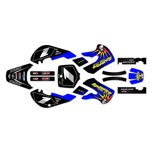 kawasaki kx65 graphics kit 1999-2026 lancaster series blue