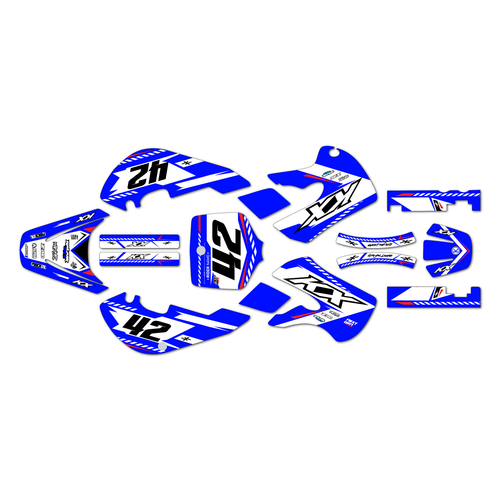 kawasaki kx65 graphics kit 1999-2026 lethal series blue