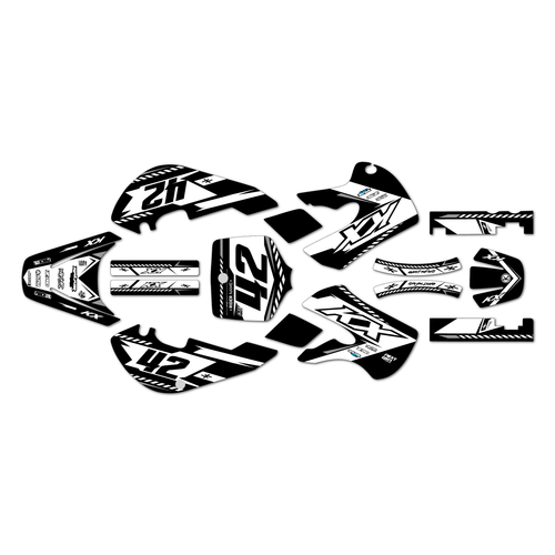 kawasaki kx65 graphics kit 1999-2026 lethal series white