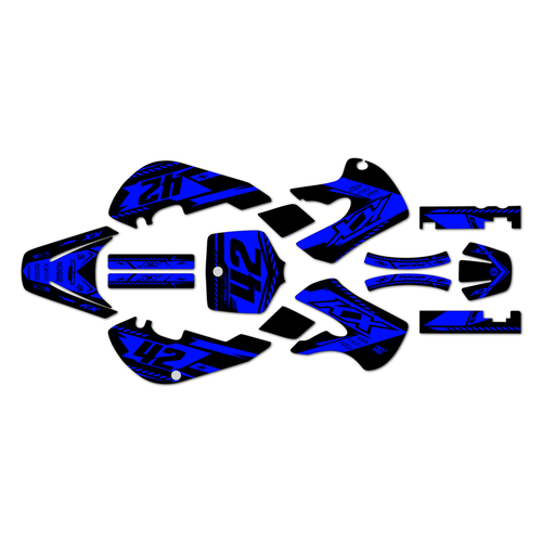 kawasaki kx65 graphics kit 1999-2026 lethal series blue-shift