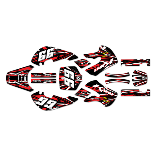 kawasaki kx65 graphics kit 1999-2026 prime series red