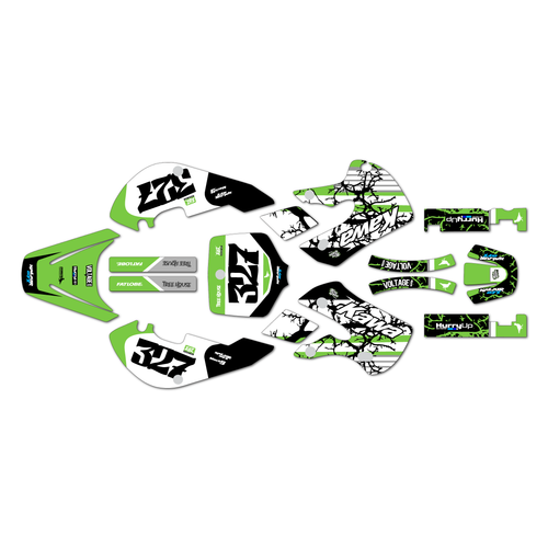 kawasaki kx65 graphics kit 1999-2026 rail series green