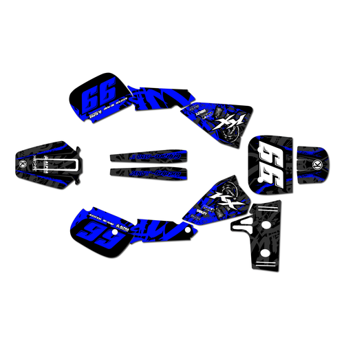 kawasaki kx60 graphics kit 1984-2004 revolt series blue
