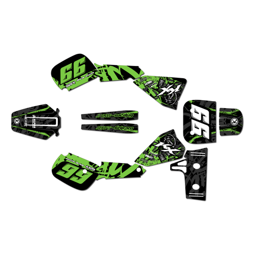 kawasaki kx60 graphics kit 1984-2004 revolt series green