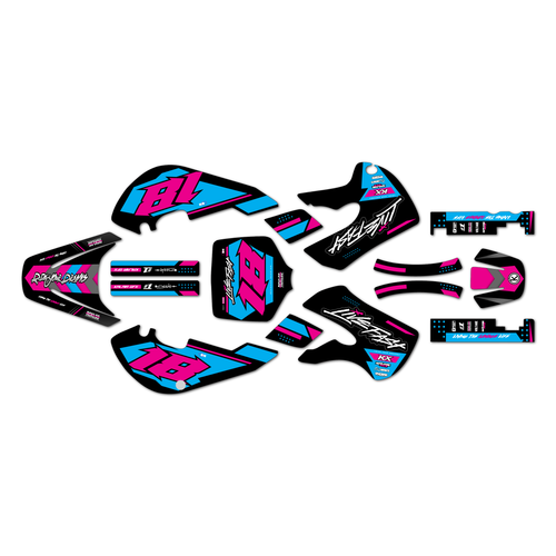 kawasaki kx65 graphics kit 1999-2026 rebel series magenta