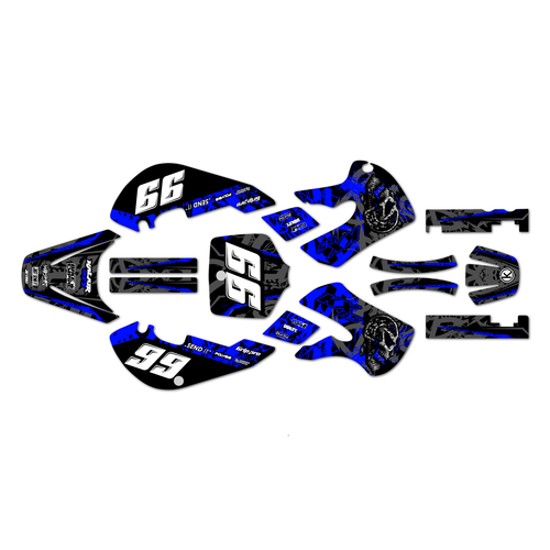 kawasaki kx65 graphics kit 1999-2026 revolt series blue