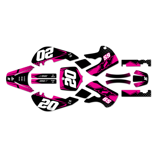 kawasaki kx65 graphics kit 1999-2026 spear series pink
