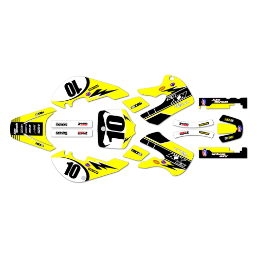 kawasaki kx65 graphics kit 1999-2026 speed series yellow