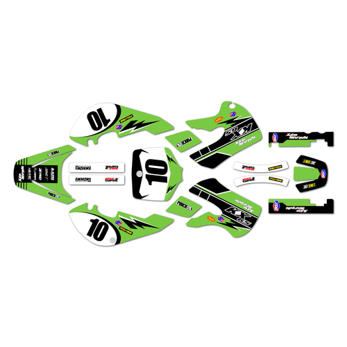 kawasaki kx65 graphics kit 1999-2026 speed series green