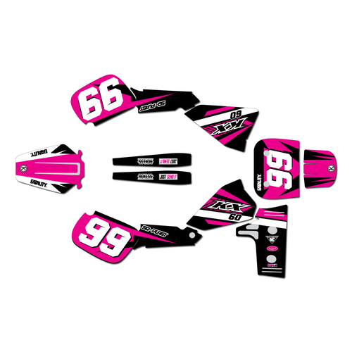 kawasaki kx60 graphics kit 1984-2004 turbo series magenta