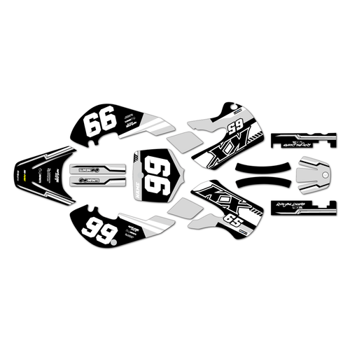 kawasaki kx65 graphics kit 1999-2026 viper series white