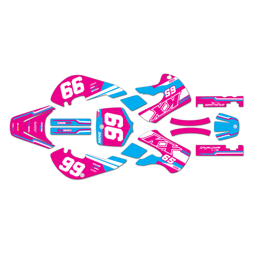 kawasaki kx65 graphics kit 1999-2026 viper series magenta