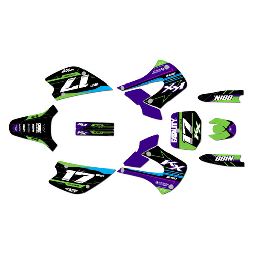 kawasaki kx100u graphics kit 2001-2013 axis series green