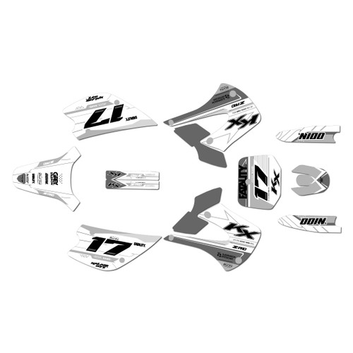 kawasaki kx100u graphics kit 2001-2013 axis series white