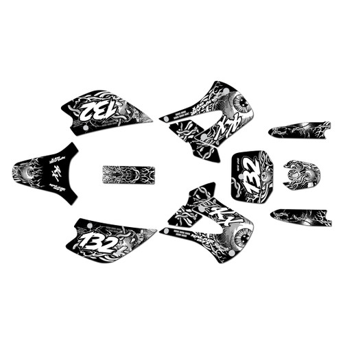 kawasaki kx100u graphics kit 2001-2013 core series white