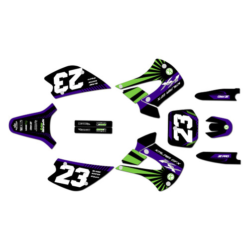 kawasaki kx85u graphics kit 2001-2013 fh series purple