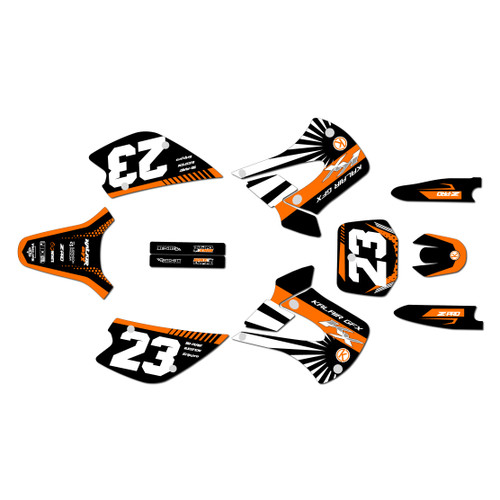 kawasaki kx85u graphics kit 2001-2013 fh series orange