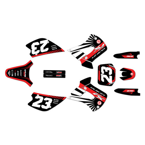 kawasaki kx100u graphics kit 2001-2013 fh series red