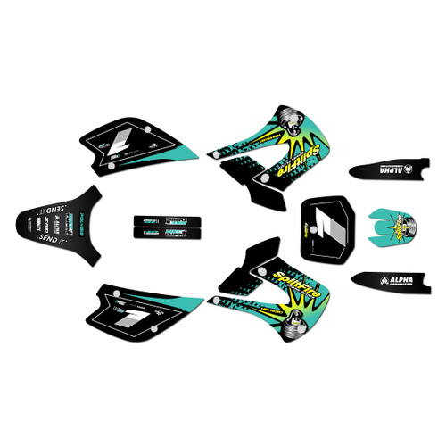 kawasaki kx85u graphics kit 2001-2013 lancaster series teal