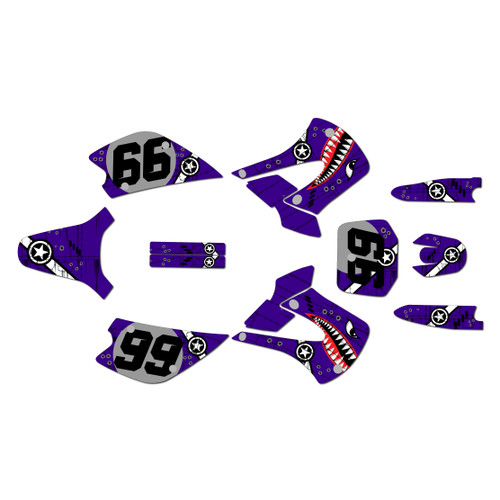 kawasaki kx100u graphics kit 2001-2013 predator series purple