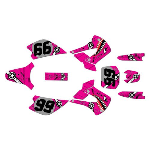 kawasaki kx100u graphics kit 2001-2013 predator series magenta