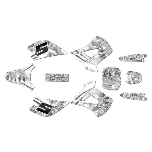 kawasaki kx100u graphics kit 2001-2013 retro series white