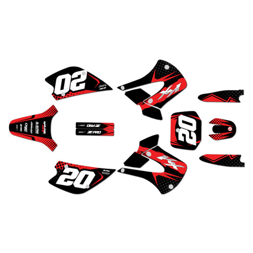 kawasaki kx100u graphics kit 2001-2013 spear series red