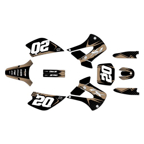 kawasaki kx85u graphics kit 2001-2013 spear series tan