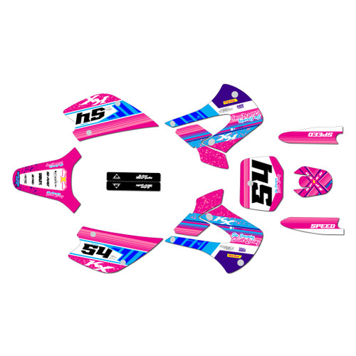 kawasaki kx100u graphics kit 2001-2013 split series magenta