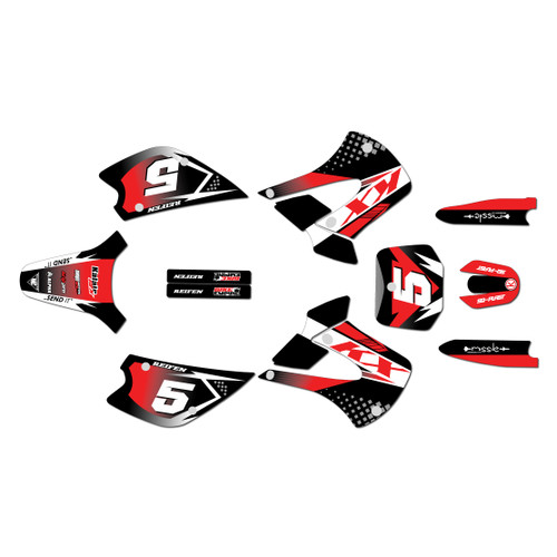 kawasaki kx85u graphics kit 2001-2013 turbo series red