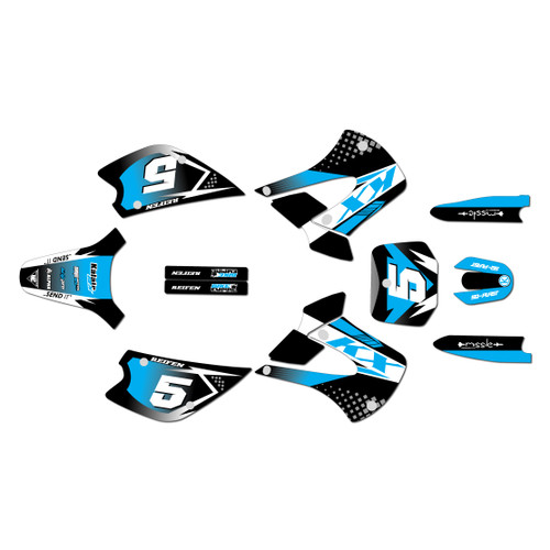 kawasaki kx85u graphics kit 2001-2013 turbo series cyan