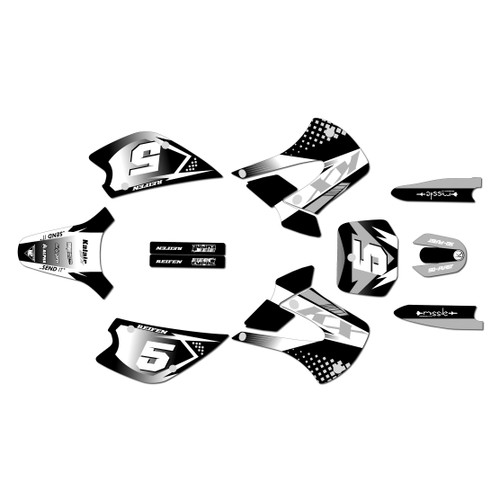 kawasaki kx85u graphics kit 2001-2013 turbo series grey