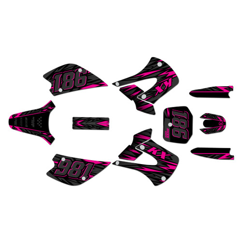 kawasaki kx85u graphics kit 2001-2013 twitch series magenta