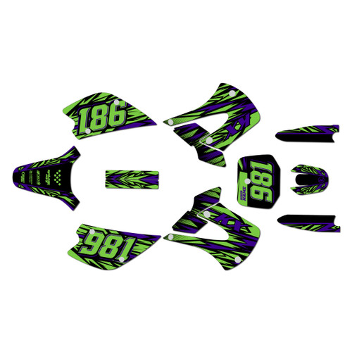 kawasaki kx85u graphics kit 2001-2013 twitch series purple