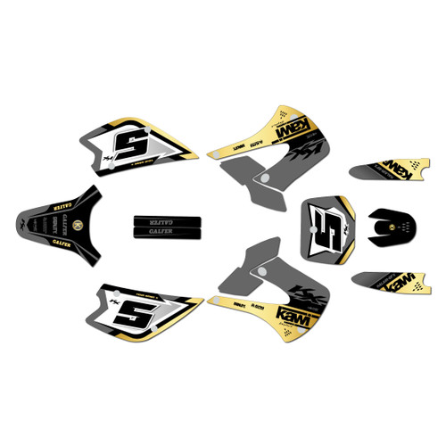 kawasaki kx85u graphics kit 2001-2013 venom series gold