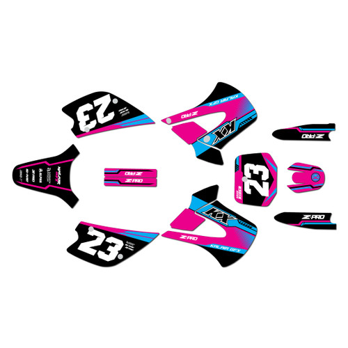 kawasaki kx100u graphics kit 2001-2013 viper series cm