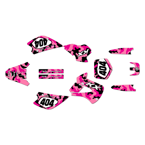 kawasaki kx80 graphics kit 1998-2004 invasion series magenta