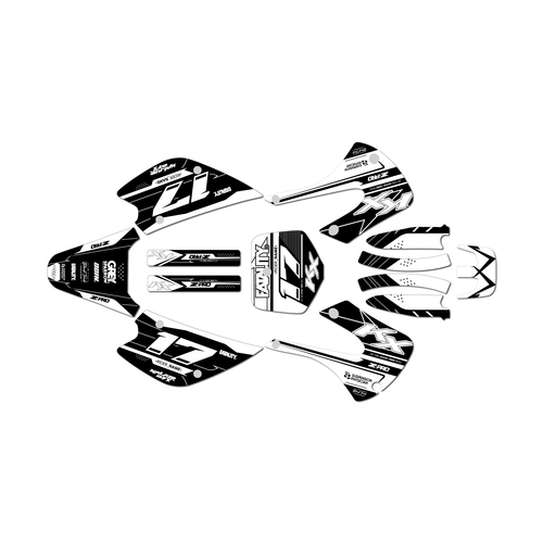 kawasaki kx85 graphics kit 2001-2013 axis series white