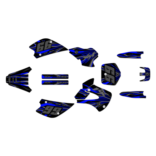kawasaki kx80 graphics kit 1998-2004 prime series blue